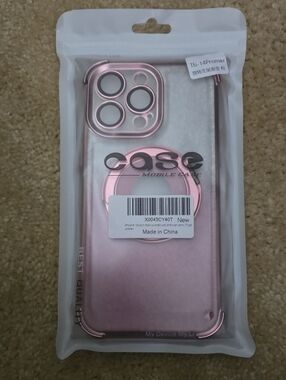 Phone Case for iPhone 14 Pro Max - Pink Metallic